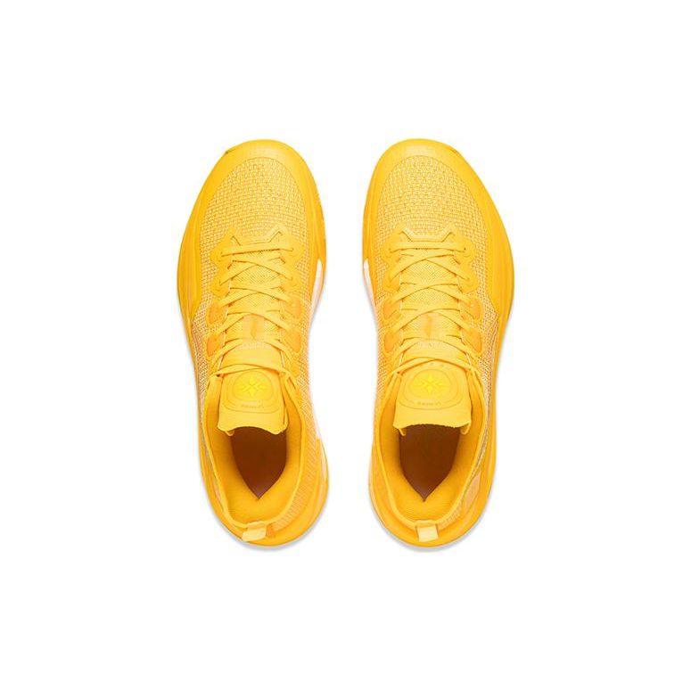 Баскетбольные кроссовки LiNing Blade 3 V2 Sunshine Shock Absorbing Non-Slip износостойкие с низким верхом флуоресцентные бананово-желтые мужские кроссовки ABAT057-10