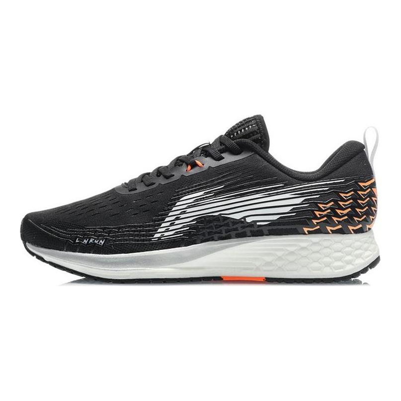 Li Ning Red Hare 4 Удобные ПУ, Текстиль Амортизация Дышащая Поддержка Отскок Низкие Кроссовки для Бега Мужские Обсидиан ARMQ009-10