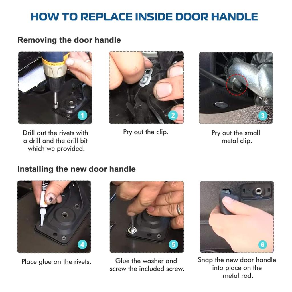 Door Handle Repair set Interior Door Handle Repair set Car Accessories Restores Functionality & Style Simple Installs