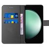 Coque pour Samsung Galaxy S23 FE, Anti-Choc en Cuir PU avec Fentes pour cartes, Noir (pas pour S23)