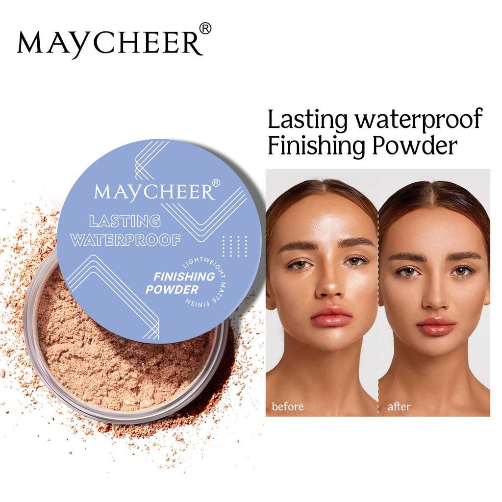 MAYCHEER Стойкая водостойкая рассыпчатая пудра для естественного контуринга, маскировки и осветления без скатывания.