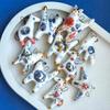 Очаровательный Сине-Белый Фарфоровый Подвеска-Мультяшное Животное - Универсальный Высококлассный Аксессуар