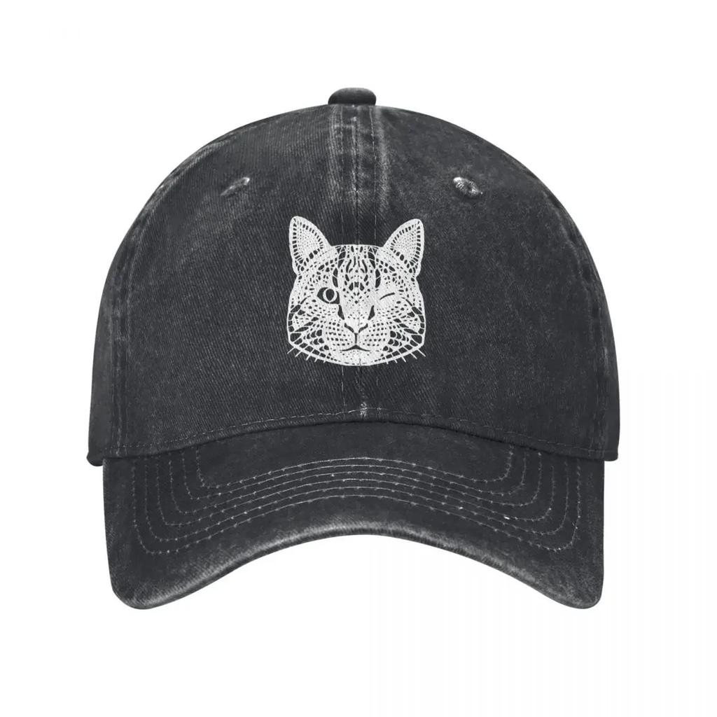 Бейсболки Lasagna Vintage Distressed Cat Головные уборы в стиле унисекс для активного отдыха Кепки Шляпа
