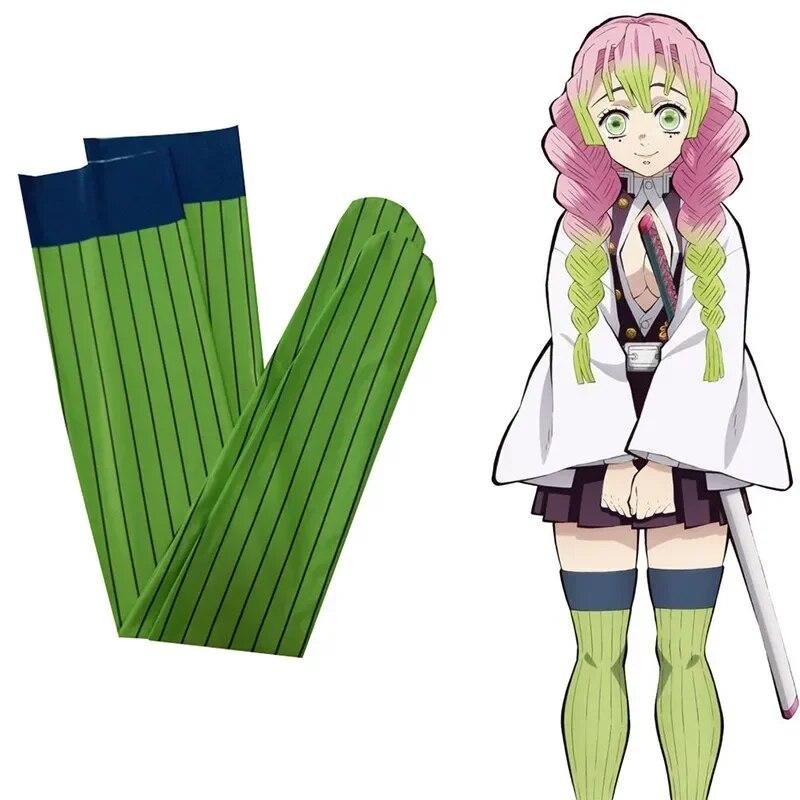 Demon Slayer Косплей Аниме Kanroji Mitsuri Купальник Kochou Shinobu Кардиган Купальник Комплект Лето Бикини Пляжный Косплей Костюм Новый