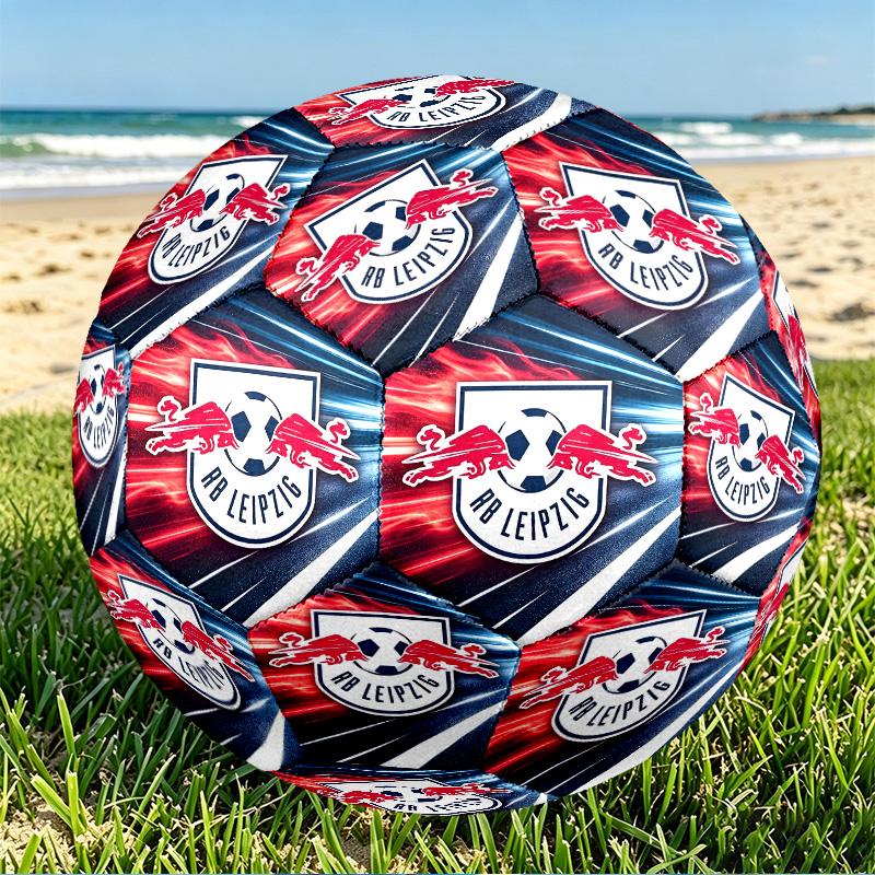 RB Leipzig Print Size 5 Soccer Ball, PU Wear Resistant Football for Match Training and Daily Practice, Birthday Gift for Soccer Fans
