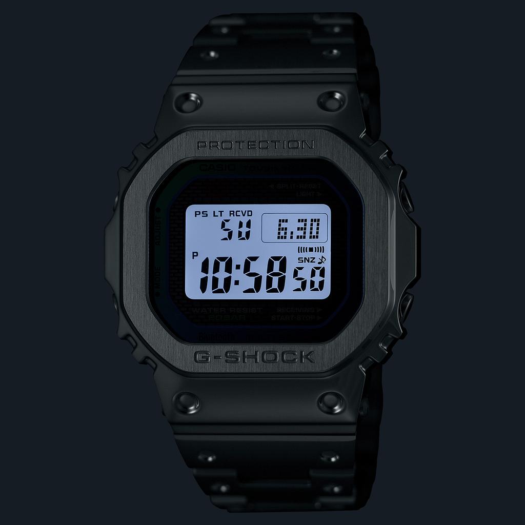 Casio Мужские часы G-SHOCK GMW-B5000PC-1, кварцевые, ударопрочные, водонепроницаемые 200 м, из нержавеющей стали