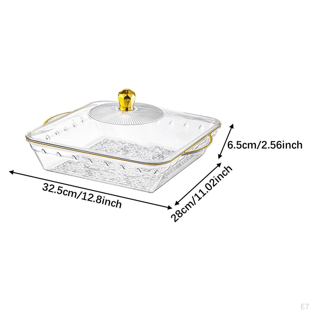 Fruit Bowl with Lid Decor Basket Contemporary Organizer Serving Plate Tray for