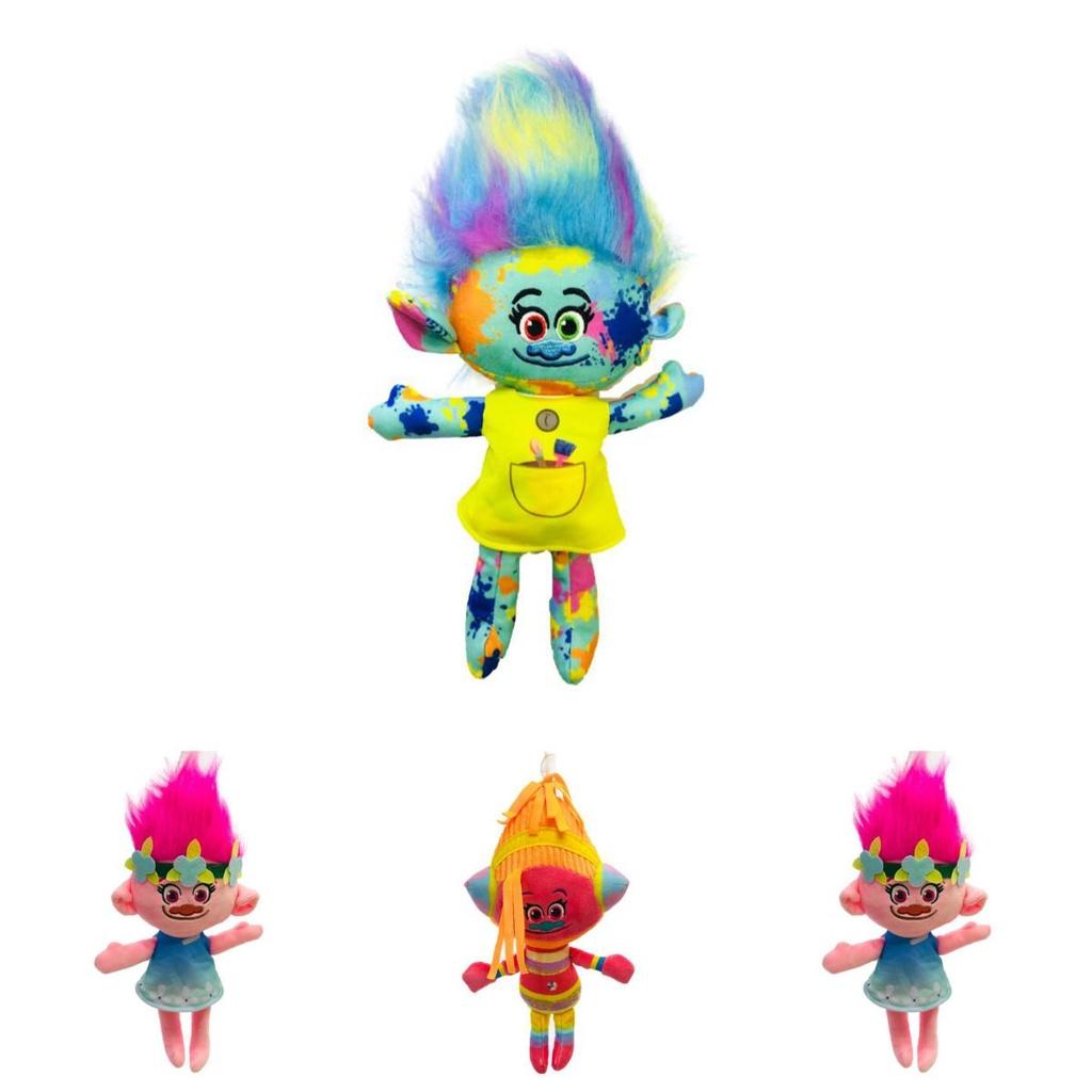 Плюшевая кукла Dreamworks Movie Trolls World Tour Poppy Branch Barb, мягкая игрушка, идеально подходит для детей