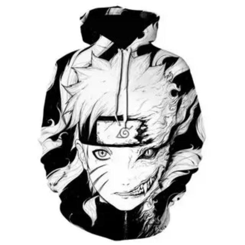 2024 новейшая толстовка с капюшоном Blackened Whirlpool Naruto Character 3D Printed Sweatshirt Boys and Girls Favorite Adult Universal Hoodie