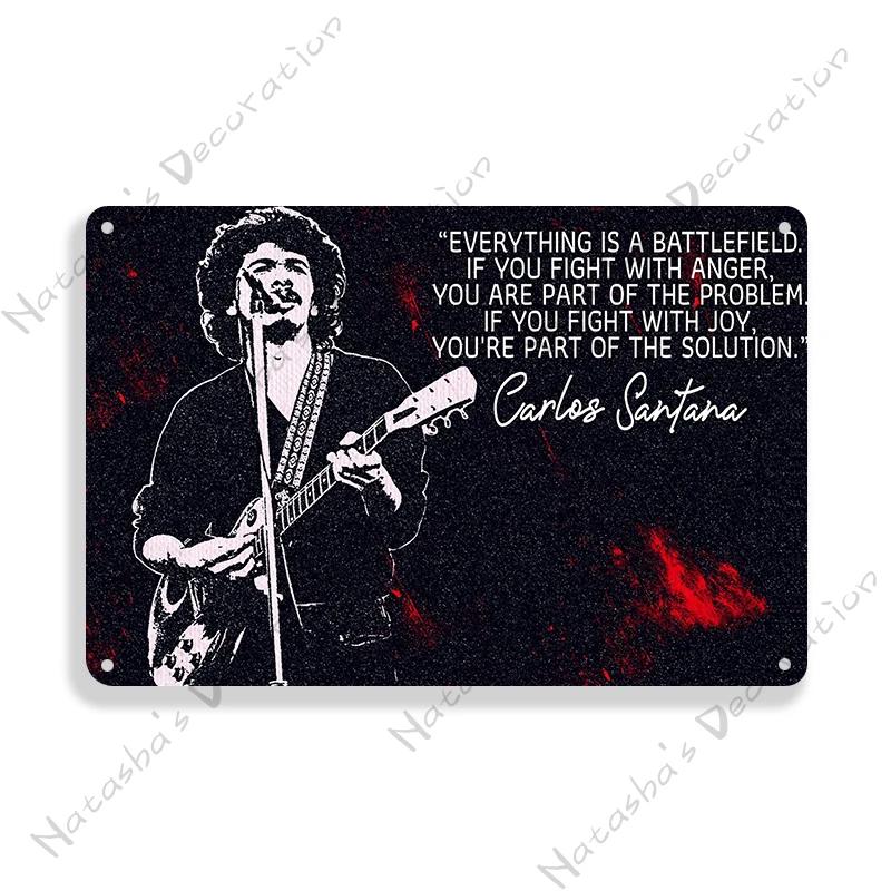 Santana Винтажный Постер Музыка Металлическая Жестяная Табличка Рок-Группа Металлическая Табличка Декоративная Табличка Бар Паб Гараж Металлическая Пластина Ретро Металлическая Табличка