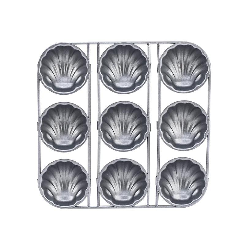 9 решеток из углеродистой стали, золотая ракушка, форма для гребешка, сделай сам, противень для печенья, форма для выпечки, сковорода Мадлен, кухонные инструменты для выпечки