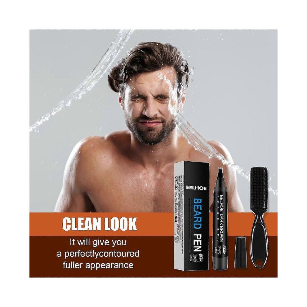 EELHOE Beard Filling Pen Kit Men's Beard Natural Waterproof Beard Pen Beard Stroke Pen