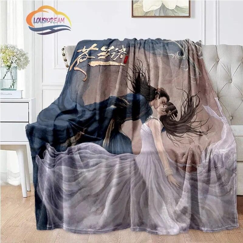 Hot Tv Love Between Fairy and Devil Blanket Cang Lan Jue Dong Fang Qing Flannel Bedroom Bedding Sofa Soft Bedspread
