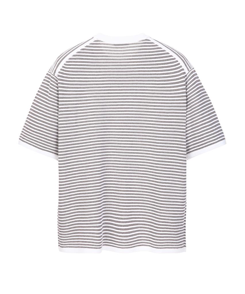 Jilseutyueoteunyuyogmaen Striped Crew Neck Knit - Ivory (Jnsw6B503Iv)