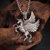 Retro Silver Plated Cute Pet Cat Wings Animal Pendant Necklace for Men Women Personalized Fashion Jewelry Couple Gifts