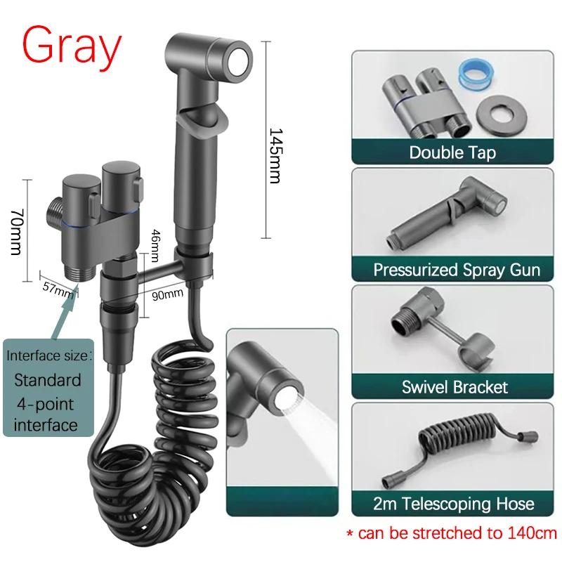 Угловой клапан из цинкового сплава для настенного крепления на унитаз и биде, набор для очистки воды, распылитель для ванной комнаты и туалета, аксессуары