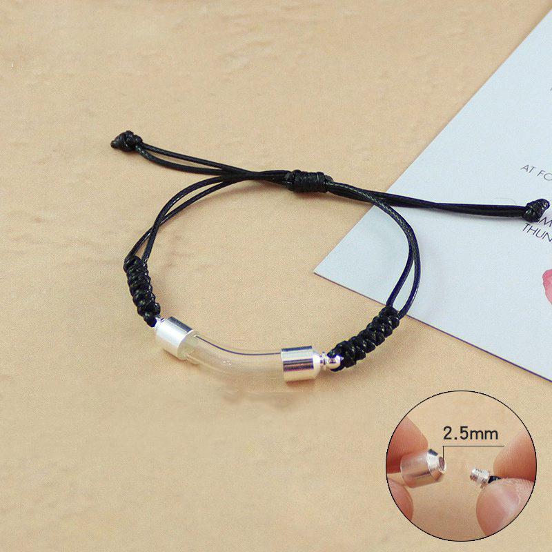 Glass Elbow Bracelet Glass Bend Bracelet Empty Bottle Bracelet Hand Woven Rope Handmade Open Cinnabar Bottle