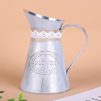 Винтажное сердце, железный лист, деревенский цветочный кувшин, ведро, свадебный домашний декор для отеля