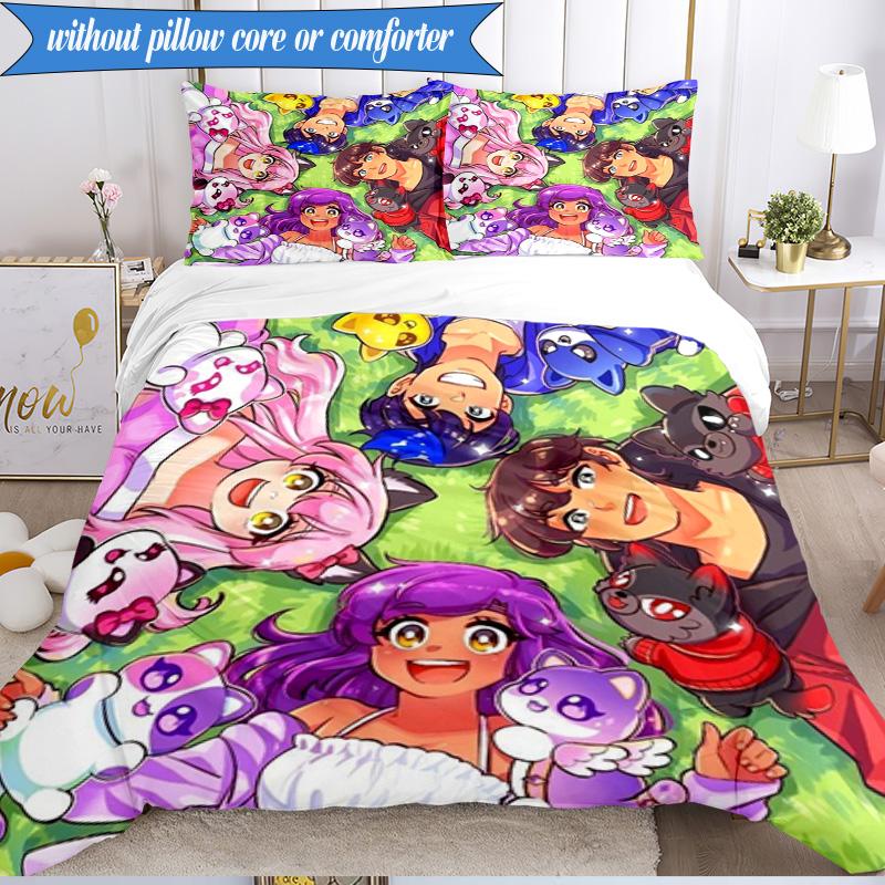 Purple Powerhouse 3pcs K-pop music group Bedding set,Ideal for Bedroom, Dormitory,Including Duvet Cover And 2pcs Pillowcases,Fan gifts