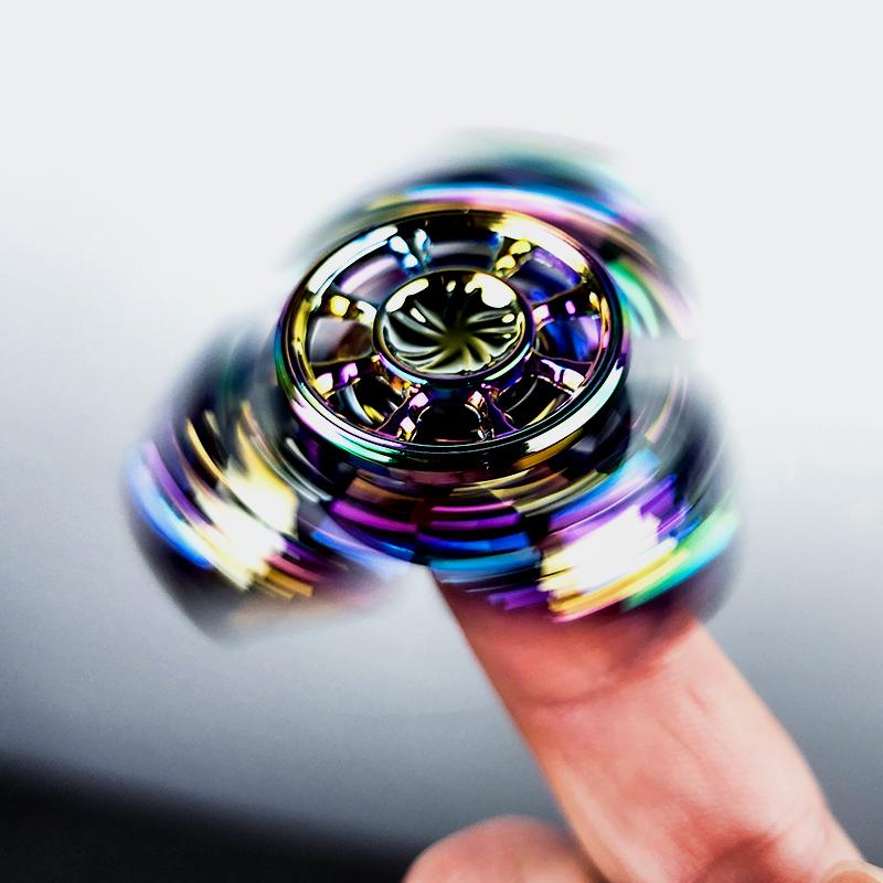 Hand Fidget Spinner Roller Metal Fingertip Rotating Spinning Top Tip Edc Stress Relief Sensory Toy Adults Anti Anxiety Autism