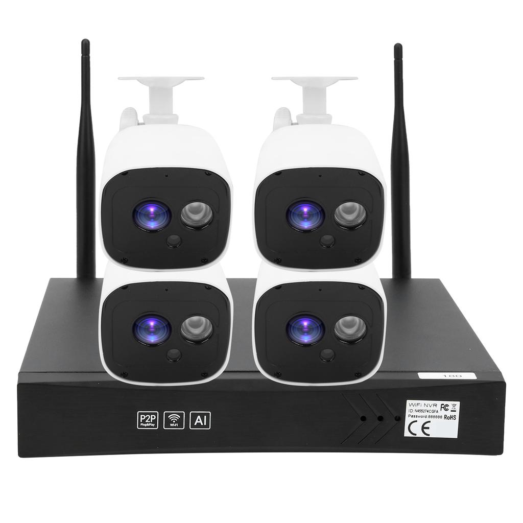 Комплект видеорегистратора WiFi, 8 каналов, NVR, удаленный просмотр, 1080P, водонепроницаемый, для домашней безопасности AC 100?240VUS