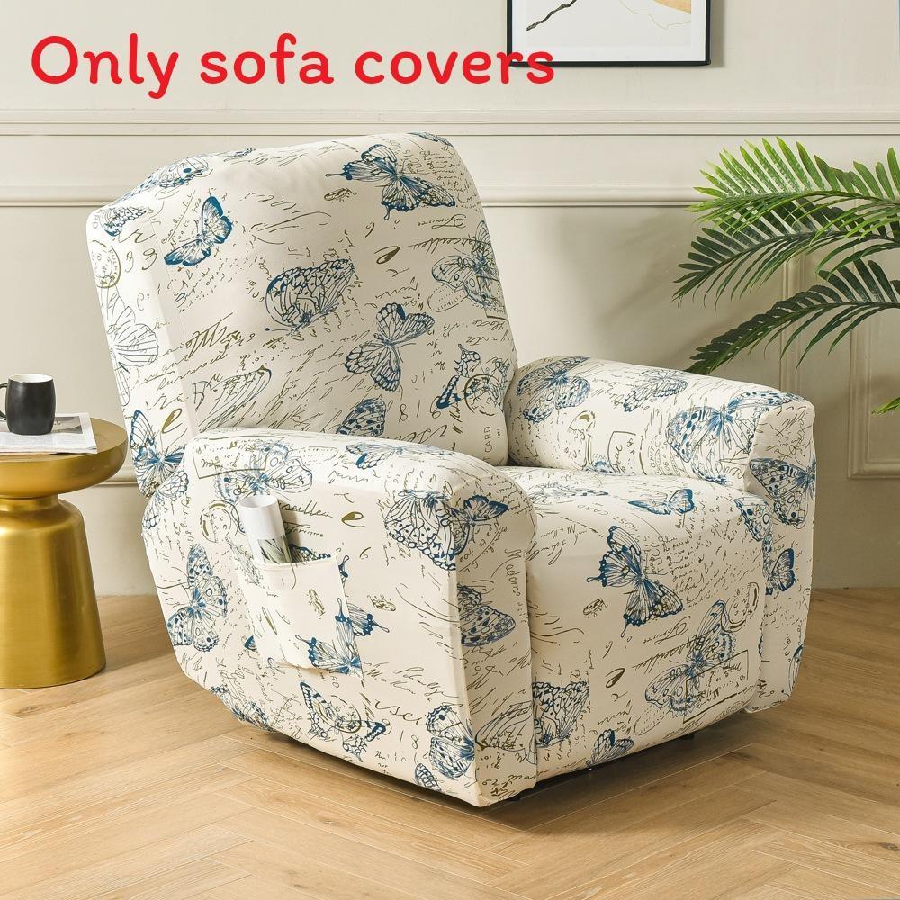 Modern Stylish Single Seat Recliner Cover Full Coverage Thick Fabric Protector