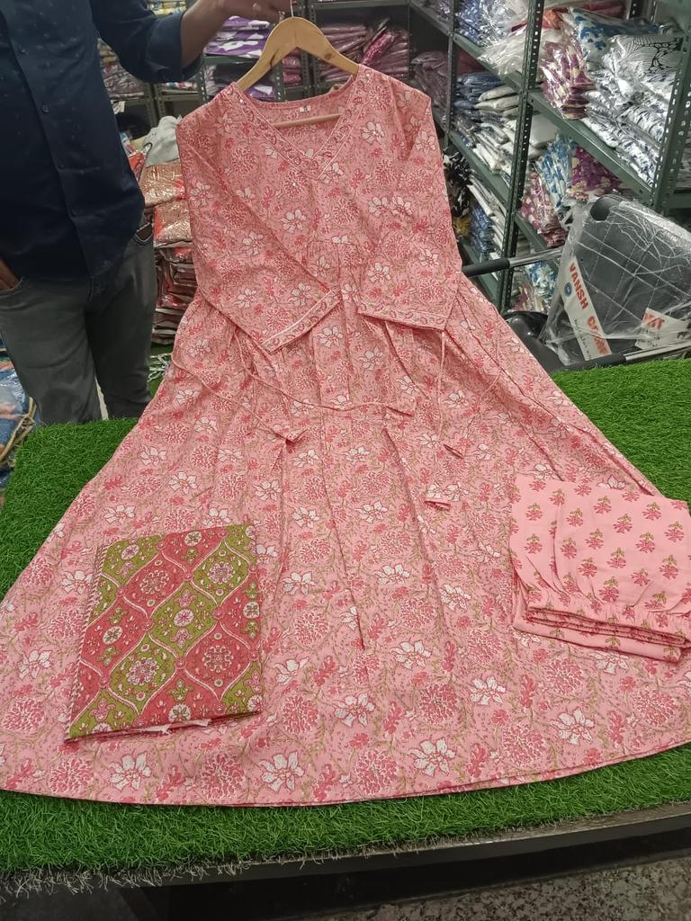 Индийский женский топ-туника курта брюки дупатта комплект Болливуд чистый хлопок сальвар костюм курти