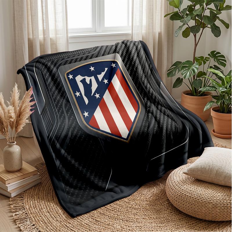 Atletico Madrid Theme blanket Soft Flannel Blanket Plush Throw Blanket Cozy Sofa Bed Blanket for Home Decor