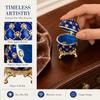 Zinc Alloy Enamel Jewelry Box Hinged Lid Hinged Jewelry Box Egg Trinket Box  Jewelry Storage