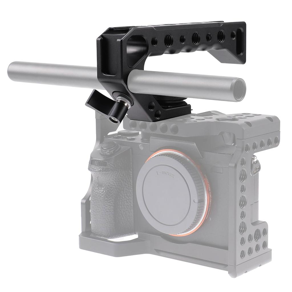 JLwin AF357 Универсальная верхняя ручка для камеры Верхняя рукоятка из алюминиевого сплава с 4 креплениями для холодного башмака Arca