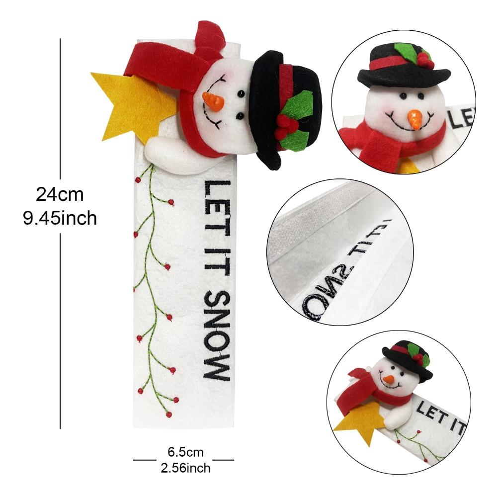 Christmas Microwave Oven Door Handle Cover Dishwasher Door Handle Cover Xmas Party Decoration