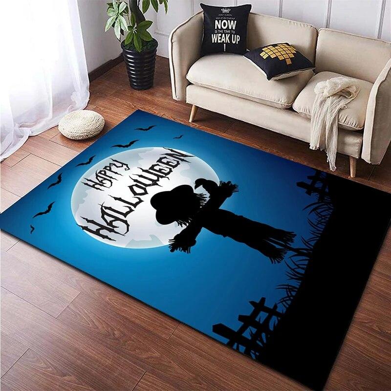 Halloween New Year Gift HD Printing Area Carpet, Living Room Sofa Decorative Carpet, Anti-skid Mat, Alfombras Direct Shipment