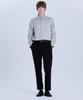 BASIC HOUSE Men'S Tapered Fit Hidden Elastic Waist Slacks Black Lapt0101