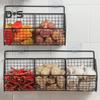 Настенная корзина для хранения, прочная несущая конструкция, полая, простая в установке, кухонный органайзер для овощей и лука, держатель для хранения