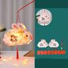 Glowing Handheld Rabbit  Lantern Chinese Light-Up Bunny Lantern  Photography Props