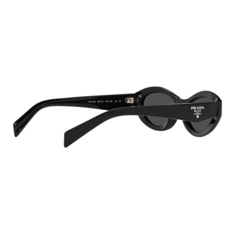 Prada [Доступные рецепты] Декорация боковой части, неправильная форма, солнцезащитные очки, женские, черные Black 56, в оригинальной коробке и мешке