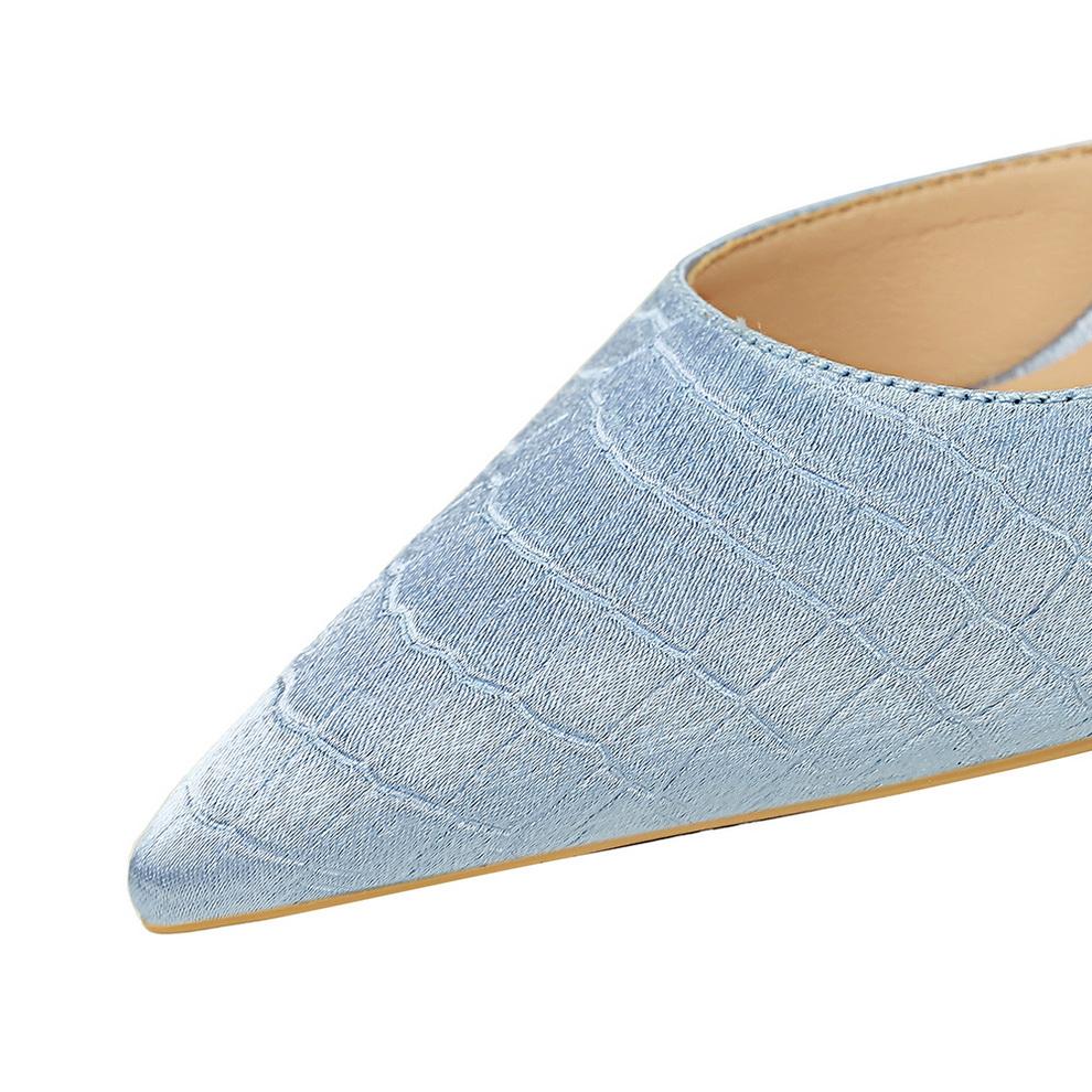 Fashion Banquet High Heels Slim Heels for Women's Shoes Retro Stone Patterned Side Hollowed Out High Heels Single Shoes Large Size 34-43