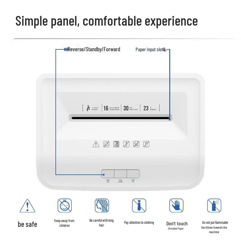 Deli 4-Level Security 16-Sheet Commercial Paper Shredder