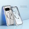 For Google Pixel 10/10 Pro Case Compatible with MagSafe Hard PC Metal Frame Frosted Phone Back Cover