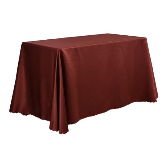Solid Color Design Wrinkle-Resistant Lace Detail Conference Room Table Cover