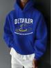 Polishing Machine Car Wash Detailing Auto Repair Professional Themed Print Casual Sport Outdoor Men's Long Sleeve Hoodie Sweatshir