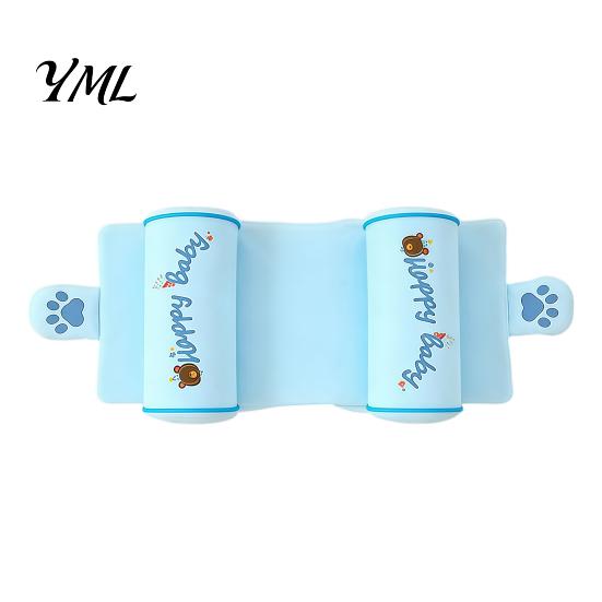 Adjustable Spacing Pillow Baby Head Shaping Pillow, Breathable Anti-Flat Crib with Portable Travel Air Rollers, Ergonomic Newborn Sleep Support