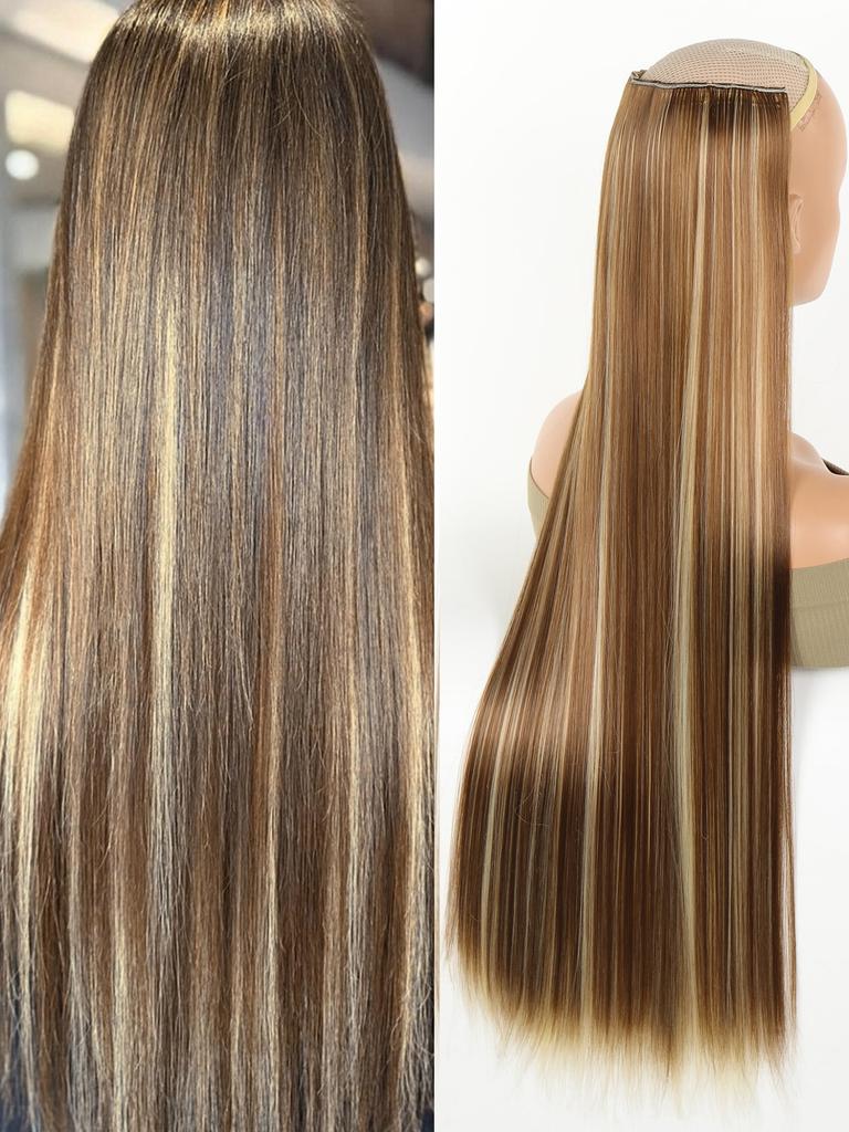 Aosiwig Синтетические супер длинные прямые волосы 100 см на 5 клипсах для наращивания натуральных волос, черные, блондовые, искусственные накладные волосы для женщин