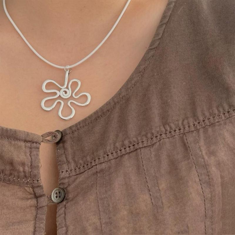 Y2K Необычное колье-чокер с цветком, колье-воротник, цепочка для ключицы, летняя шейная лента, праздничные украшения для женщин и девушек