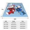 Cartoon Cuphead And Mugman Game Blanket Velvet Winter Portable Warm Throw Blanket for Bedding Office Plush Thin Quilt