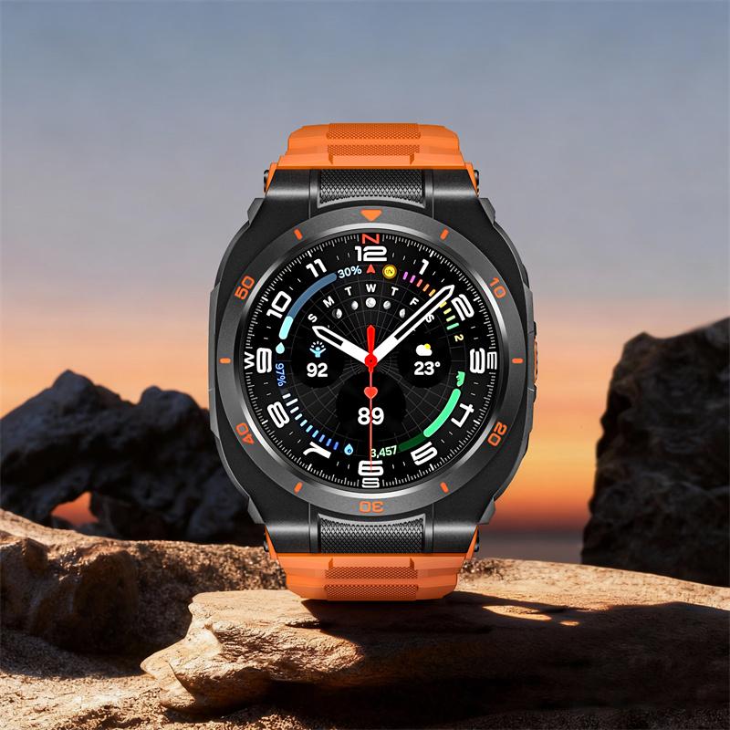 Металлический корпус+Ремешок для Samsung Galaxy Watch Ultra 47 мм Ремешок Силиконовый Дышащий Ремешок Запасной ремешок для Samsung Galaxy Ultra 2025/2024 Correa