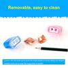 Dual-Hole Pencil Sharpener 4 Color Transparent Plastic Sharpener for Standard Jumbo Pencils Kid-Friendly Portable Pencil Sharpener with Cover