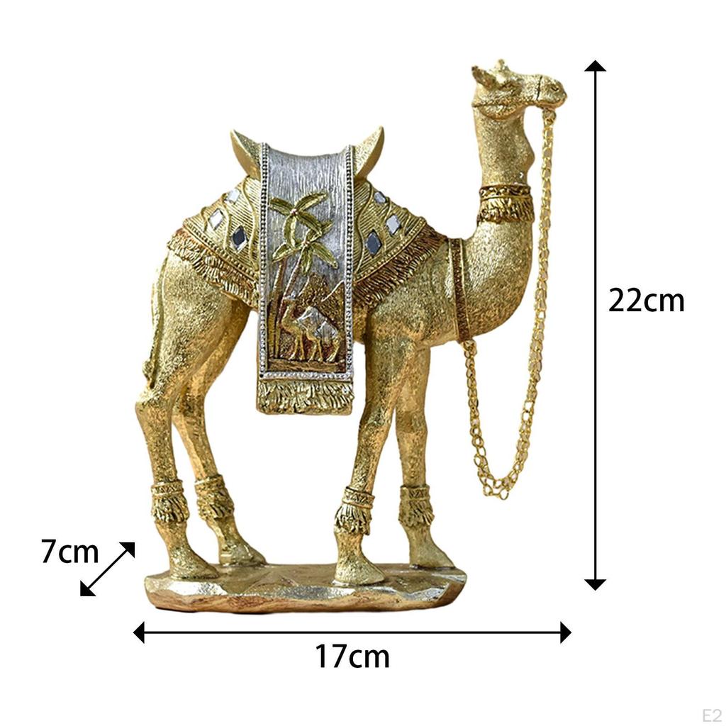 Camel Figurine Animal Statue Sculpture Tabletop Ornament for Living Room Centerpiece Bedroom