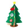 Felt Christmas Tree Mini Xmas Desktop Figurine DIY Tree Set with Santa Snowflake Cane Accessories for Toddlers