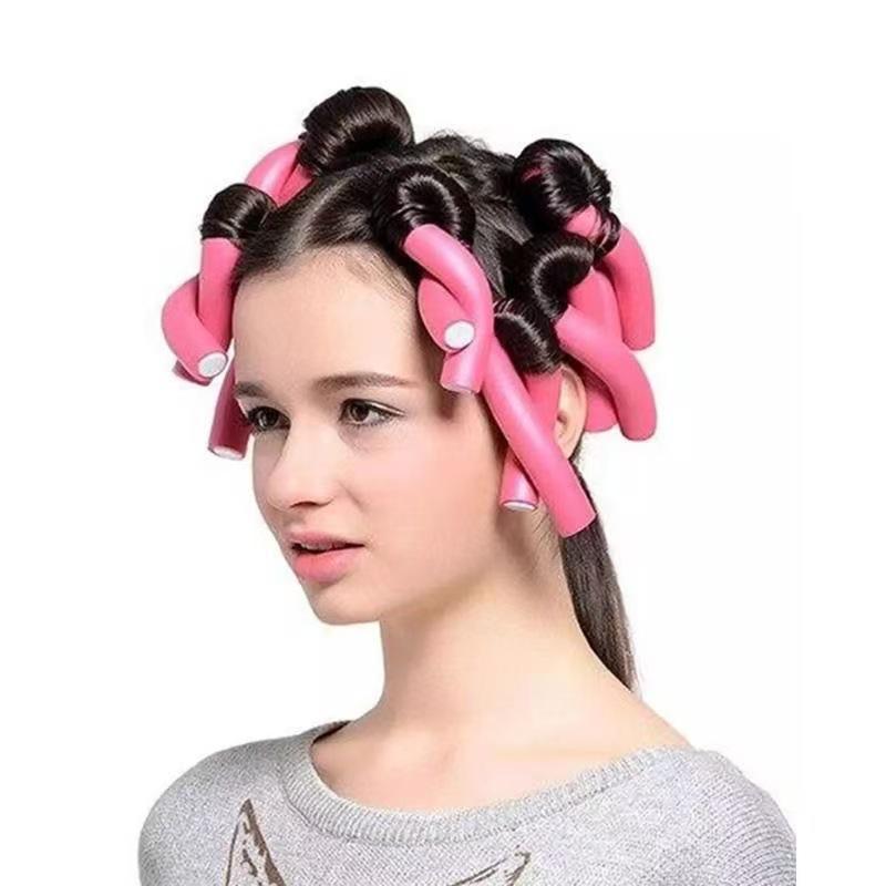 Инструменты для завивки волос в парикмахерской: Термоизолированные бигуди для холодной завивки, Инструменты для завивки из жемчужного хлопка, Губчатые волшебные бигуди, Волшебная плойка.